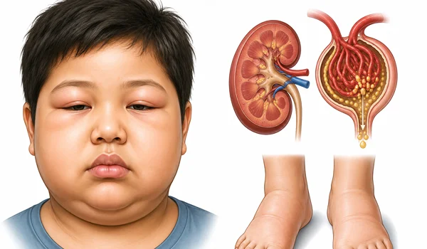 Nephrotic Syndrome causing protein loss and swelling